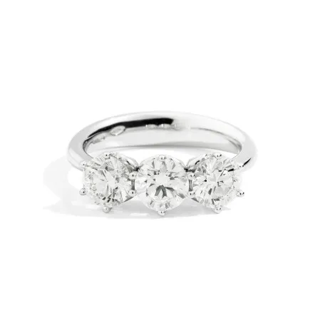 Anello Recarlo Trilogy Anniversary Oro Bianco 18 Kt Diamante F VS R01TY014