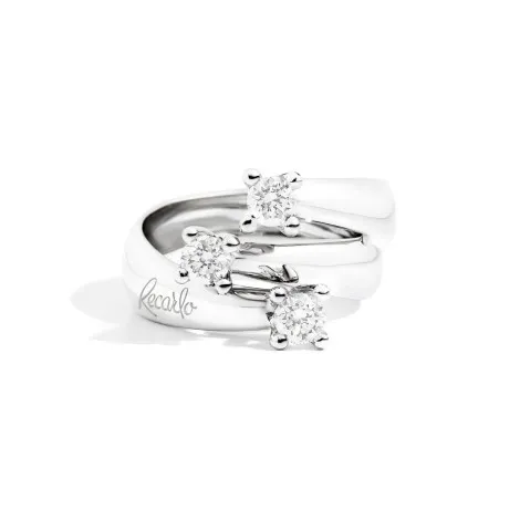 Anello Recarlo Trilogy Eternity Oro bianco 18kt e Diamanti