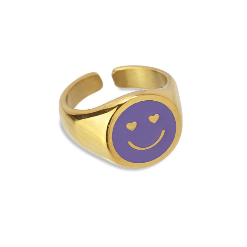 Anello Donna Anartxy Enamel Smile