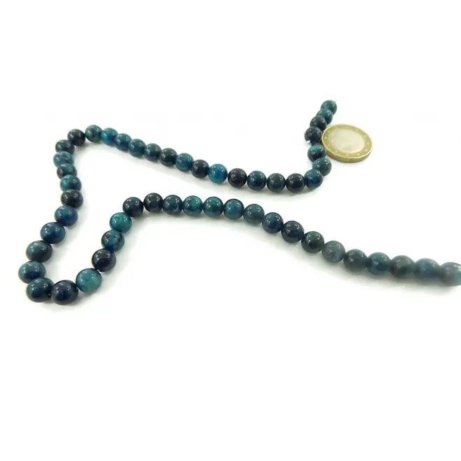 filo pietre apatite liscia di 8 mm lungo 38/40 cm