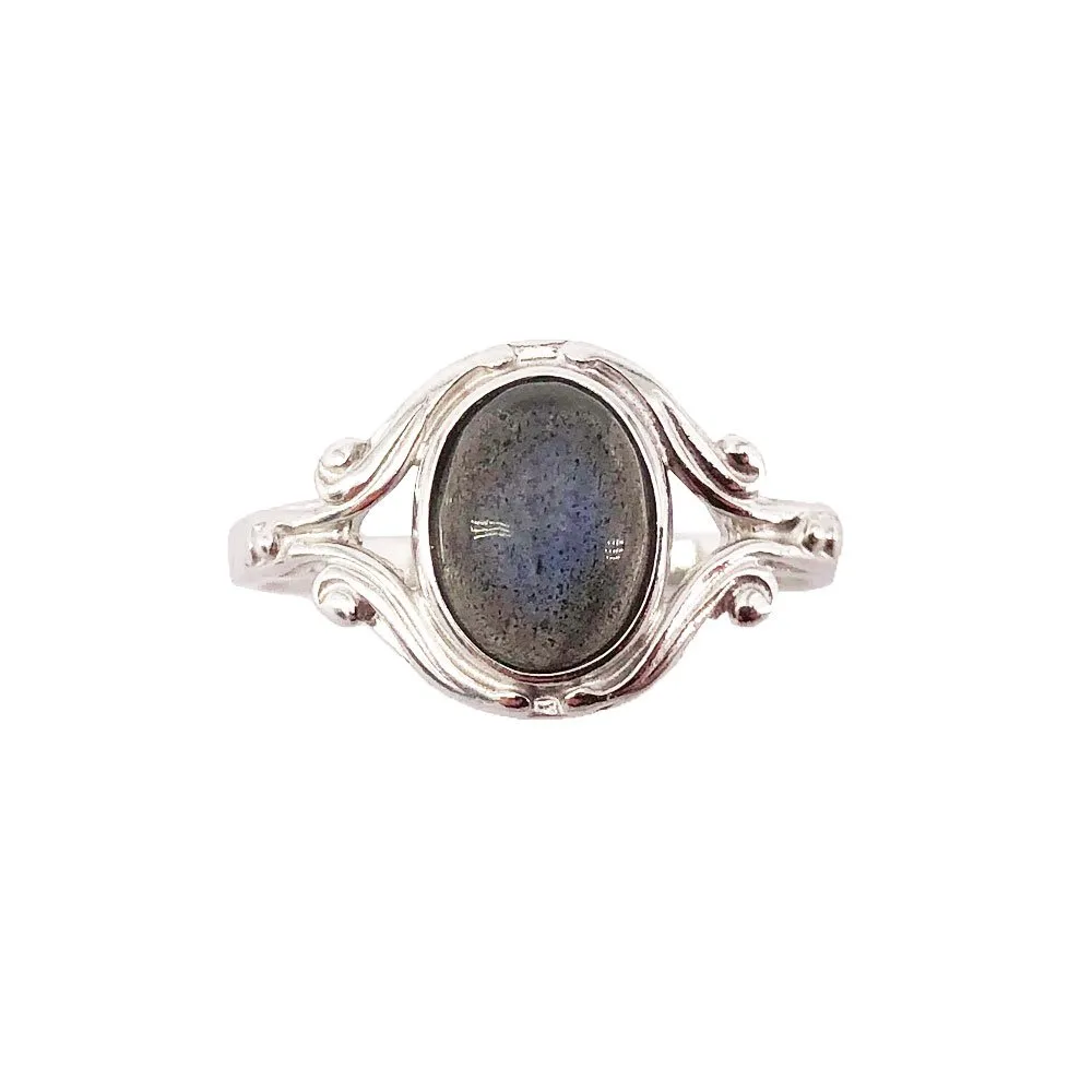 Anello Labradorite “Honorine” – Argento 925