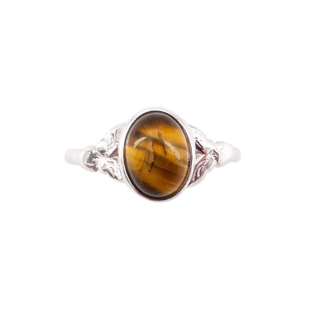 Anello Occhio di Tigre “Marianne” – Argento 925
