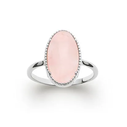 Anello Quarzo Rosa “Judith” – Argento 925
