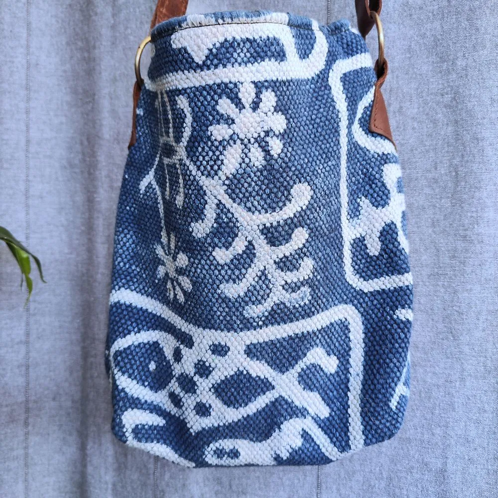 TUSSAR shoulder bag handmade in cotton and stamping