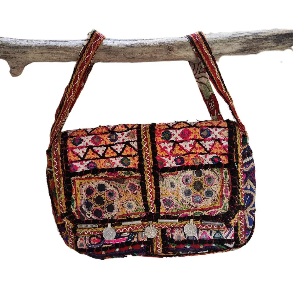 RABARI pochette / tracolla LIRDA con monete VINTAGE
