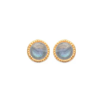 Orecchini “Costantino” in Labradorite – Placcati in oro 750