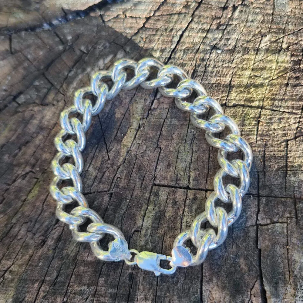 Groumette-Kettenarmband aus 925er Silber – BERNSTEIN