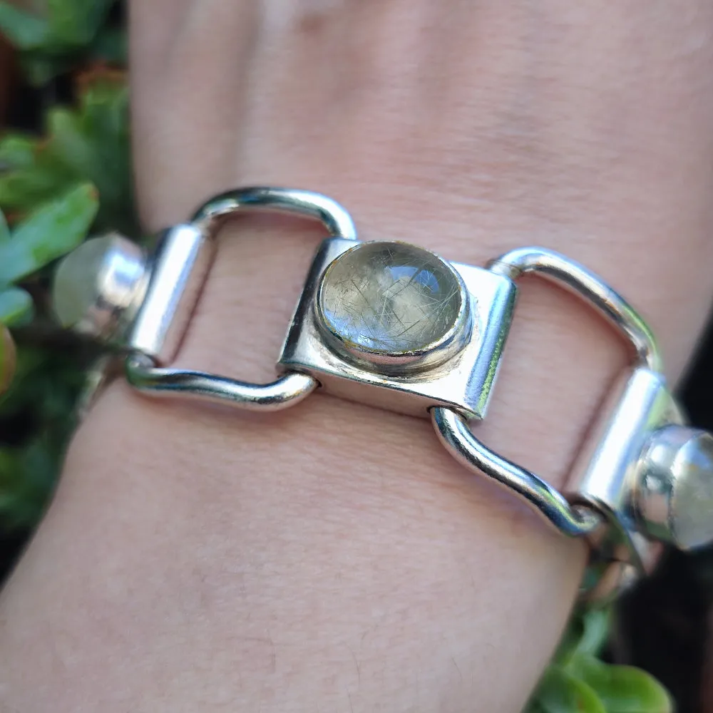 Geometric bracelet in 925 silver with stone - ITWAN