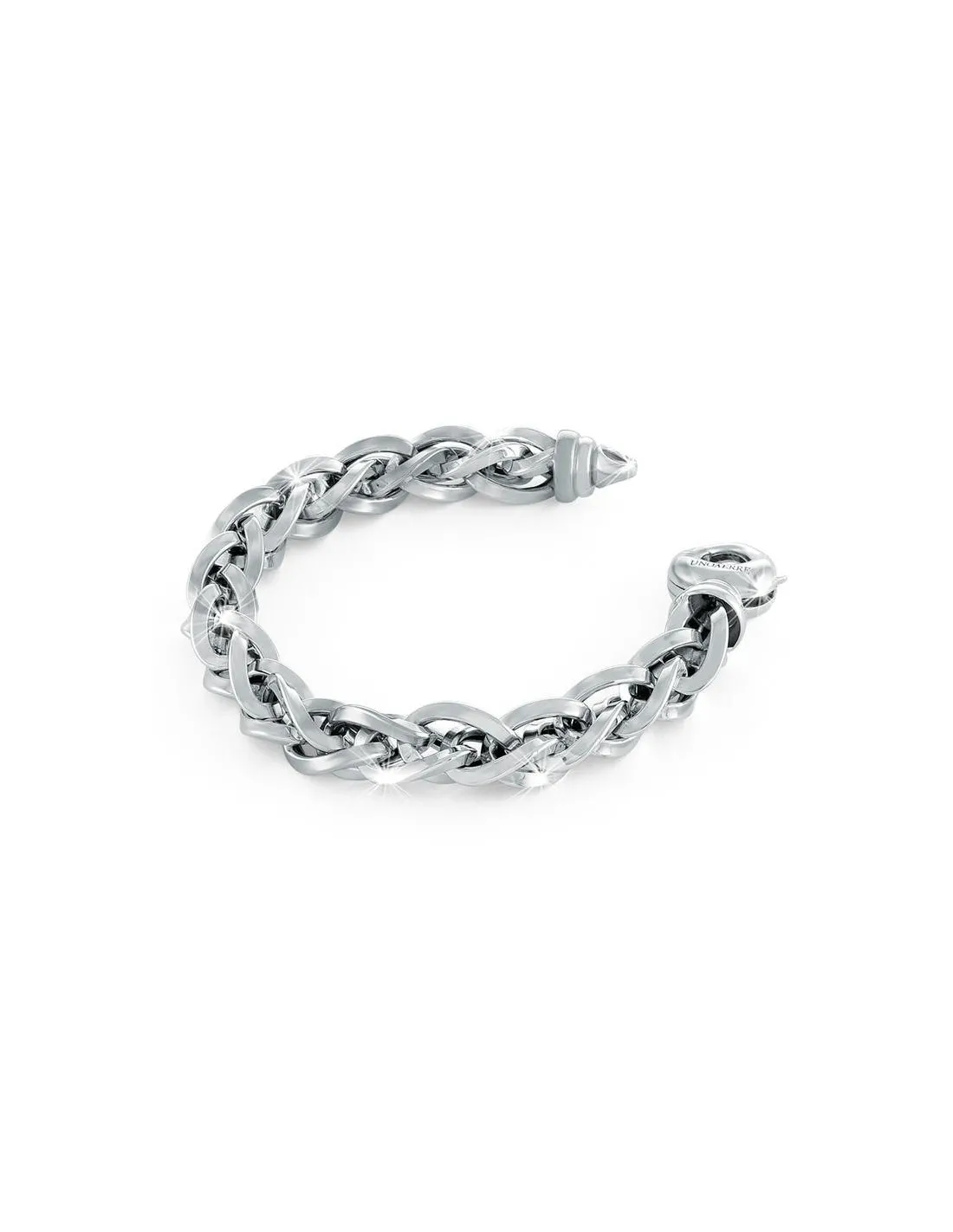 Bracciale Argento Bianco Maglia Quadrispiga
