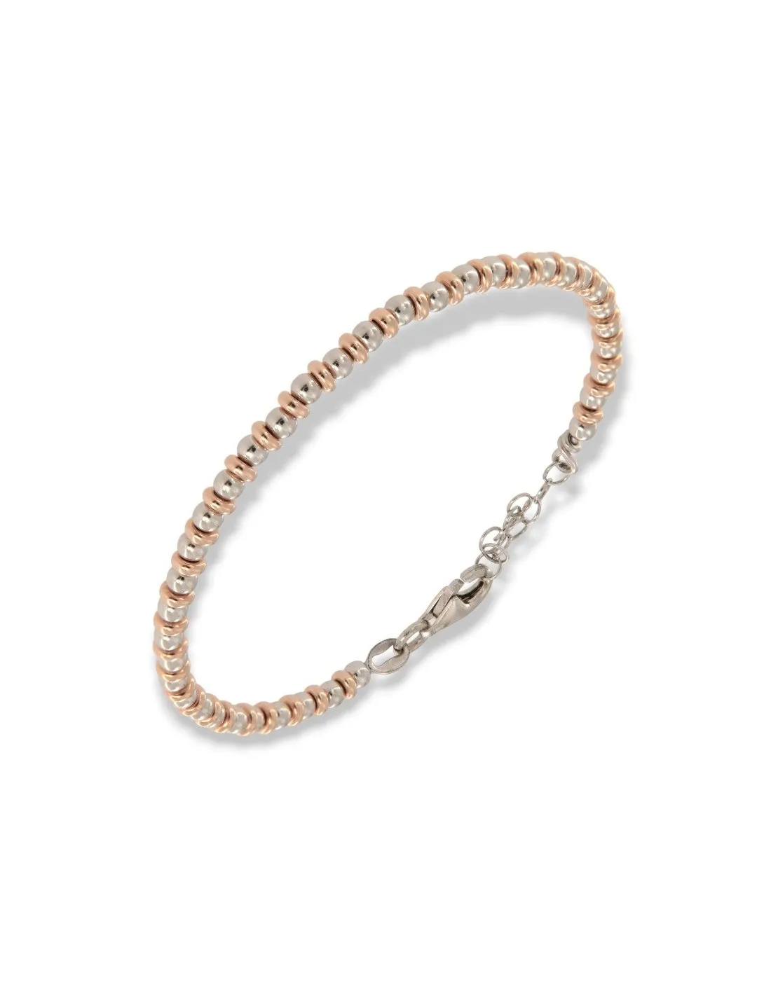 Bracciale Argento Rodiato Sfere E Rondelle