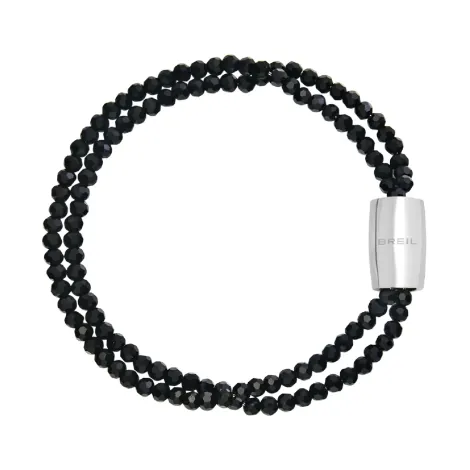Bracciale Breil Magnetica Doppio Filo Con Cristalli Neri TJ3687