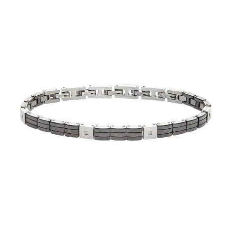 Bracciale Breil Uomo Ceramic Brick Acciaio  Nero TJ3270