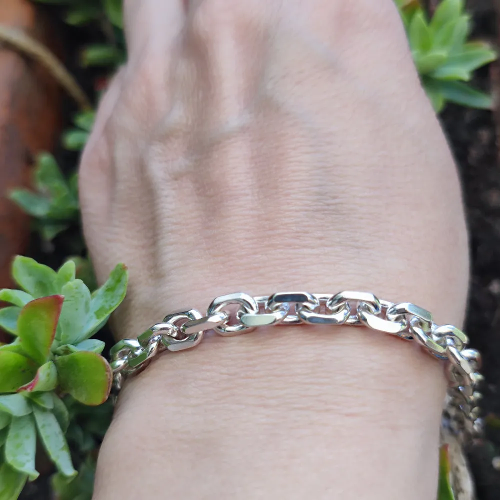 Square chain bracelet in 925 silver - ERIK