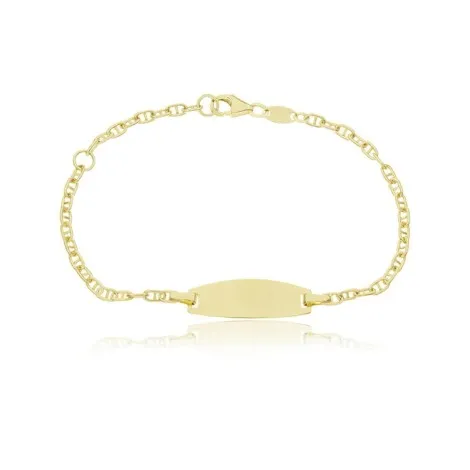 Bracciale Con Targhetta Oro Giallo 9kt Traversino