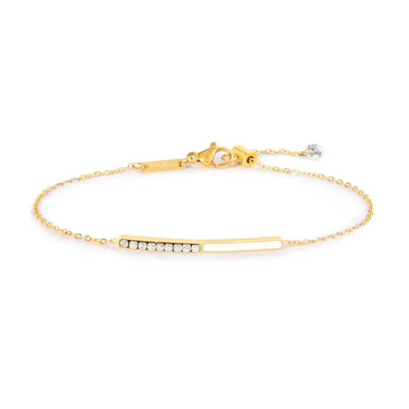 Bracciale Marlù donna Zirconi e smalto gold