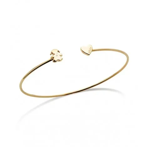 Bracciale Cuff Le Bebè Sagoma Bimba Oro Giallo Diamante