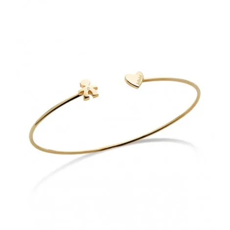Bracciale Cuff Le Bebè Sagoma Bimbo Oro Giallo Diamante
