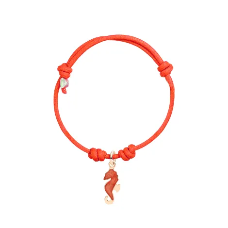 Bracciale Dodo Cavalluccio Marino Cordino Tangerine