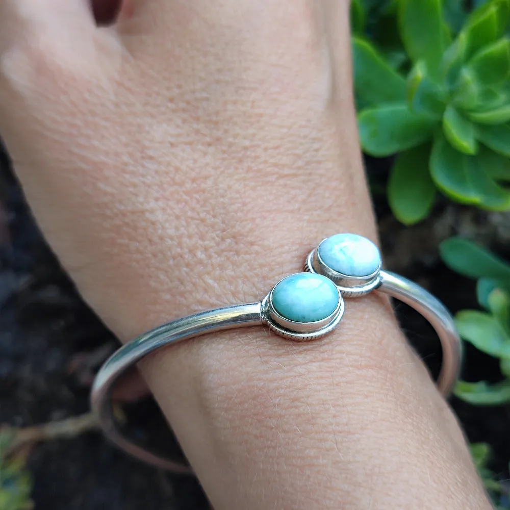 925 Silver Open Bracelet with Stone - BAEDHOI