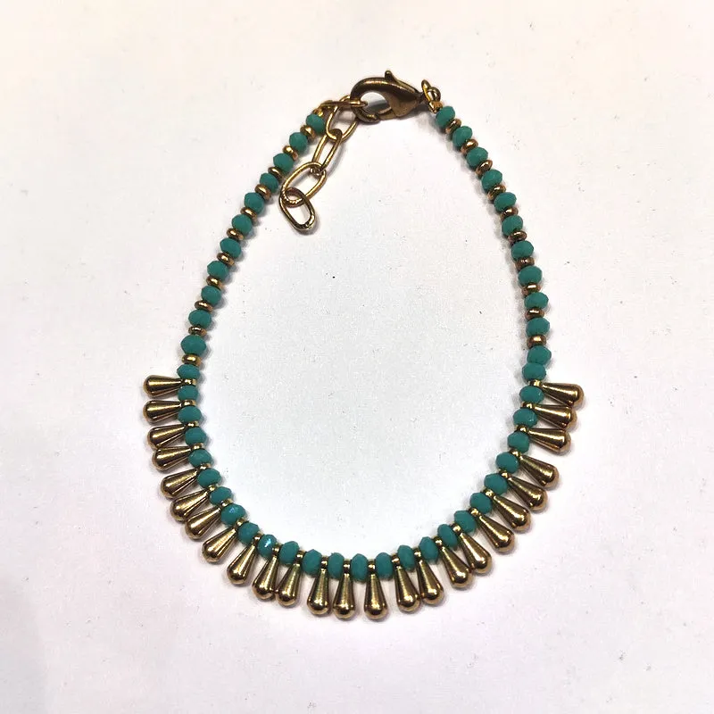 Handmade brass bracelet ETHNIC bracelet - NIRA