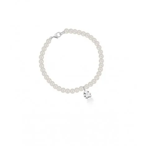 Bracciale Le Bebè Sagoma Bimba Le Perle Oro Bianco Diamante LBB803