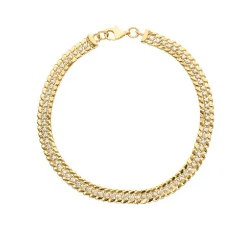 Bracciale Maglia Piatta Oro Giallo 9kt