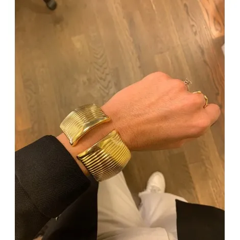 Bracciale Tubogas Rigido Grande Argento Dorato