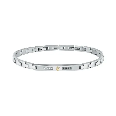 Bracciale Maserati Acciaio Ceramica JM521ATY12 Diamanti