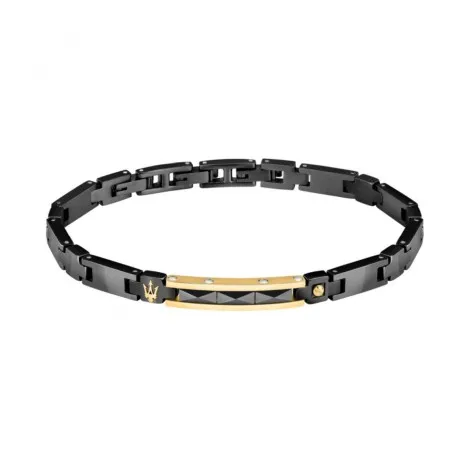 Bracciale Maserati Acciaio Ceramica Nera JM224ATZ36