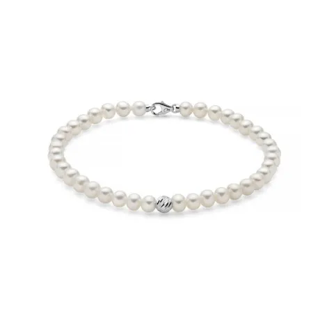 Bracciale Miluna Oro Bianco 9kt e Filo Di Perle PBR3545BX