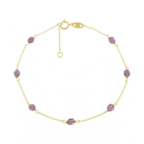 Bracciale Oro Giallo 9kt Ametista