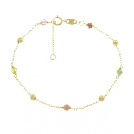 Bracciale Oro Giallo 9kt Mini Pietre Colorate