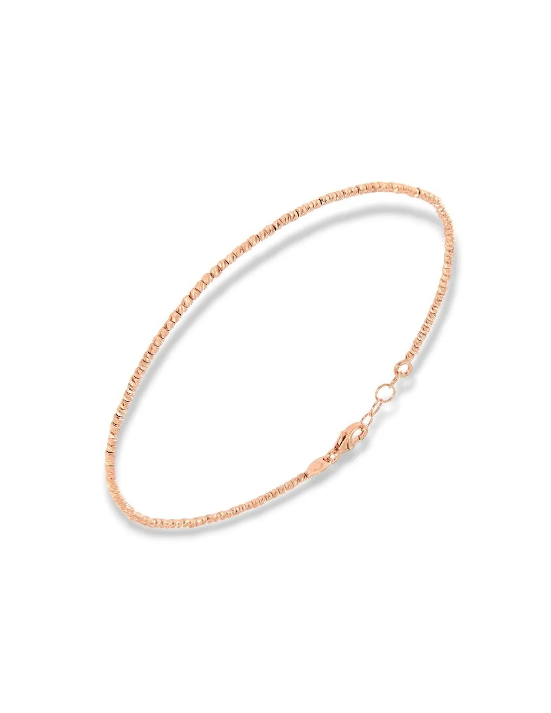 Bracciale Oro Rosa Sfere Rigate 1,50MM 1,90GR