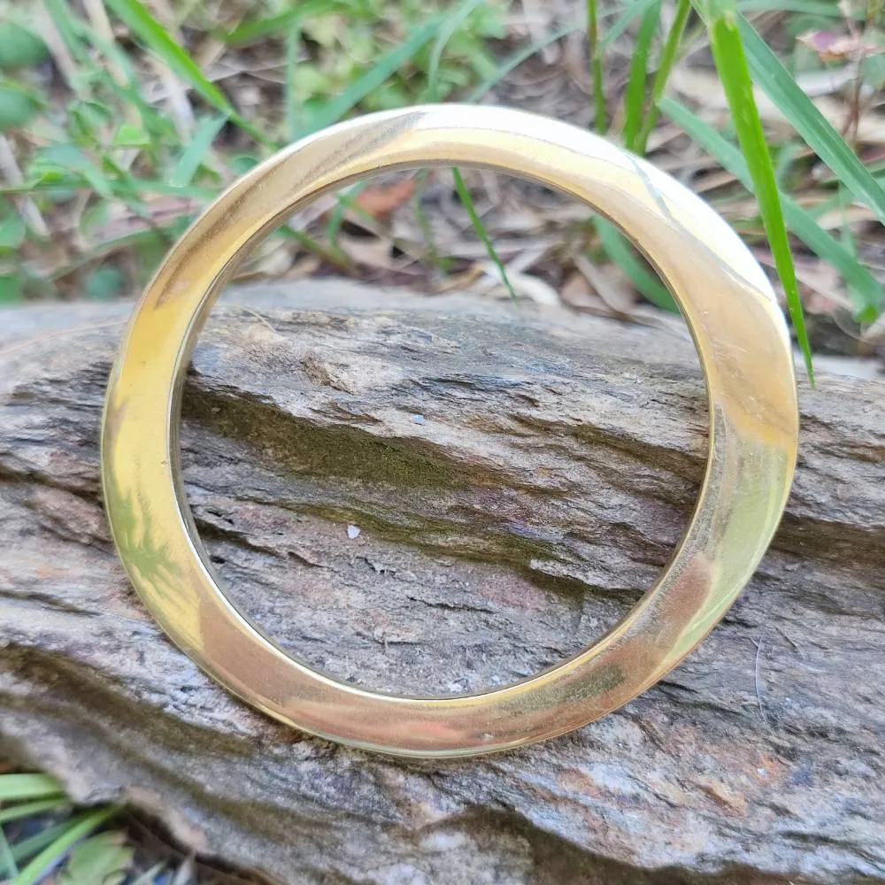 Bracciale rigido etnico in ottone Neerav