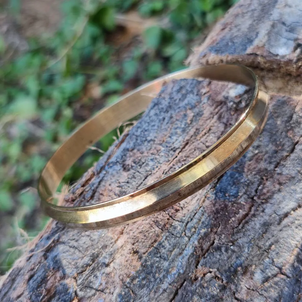 Bracciale rigido etnico in ottone Rahul