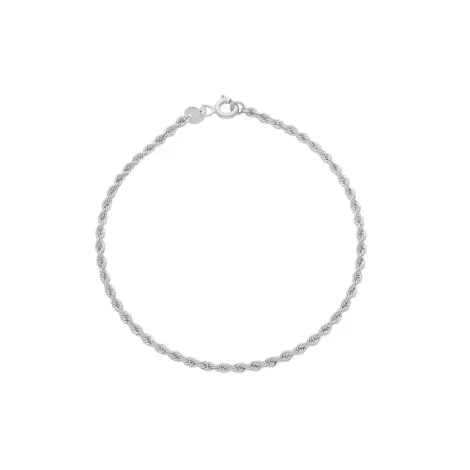 Bracciale Torchon Oro Bianco 9kt Sottile