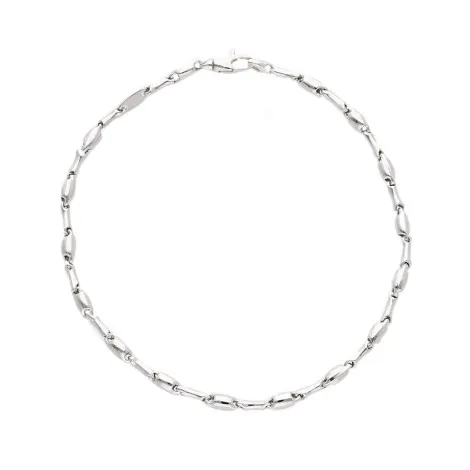 Bracciale Tubetti Oro Bianco 9kt