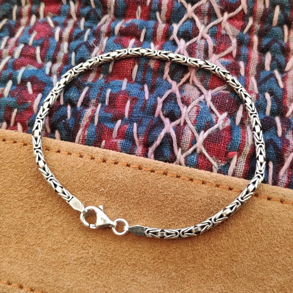 Bracciale Uomo Maglia Bizantina Quadrata