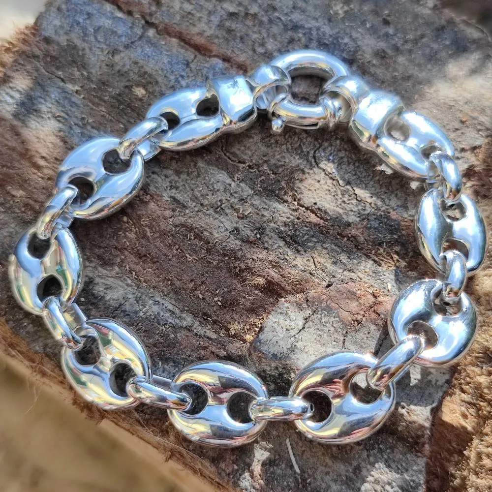 Bracciale ANNA in argento 925 maglia marina