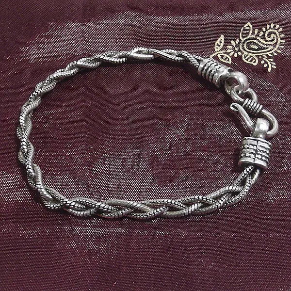 Bracciale etnico HARIA in argento 925 | Bracciali indiani SNAKE originali - Il mondo di Wit