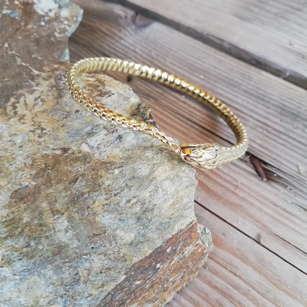 Bracciale SERPENTE PARU in ottone Bracciale artigianale | BRACCIALE rigido