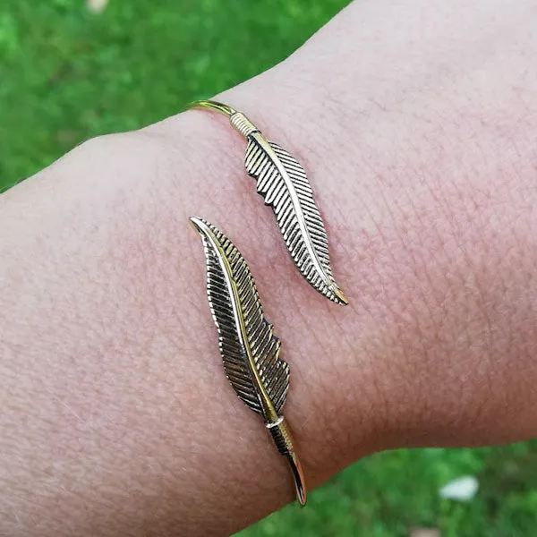 Bracciale PIUMA PRAMUKH in ottone artigianale