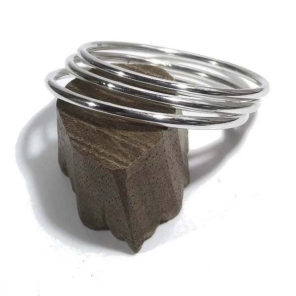 Bracciale liscio a cerchio ARULA in argento da UOMO o DONNA - rigido