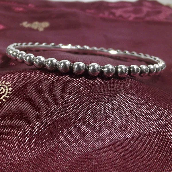 Bracciale etnico HABA a cerchio in argento - rigido