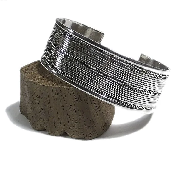 Bracciale etnico OTTAVIO in argento da UOMO o DONNA - rigido