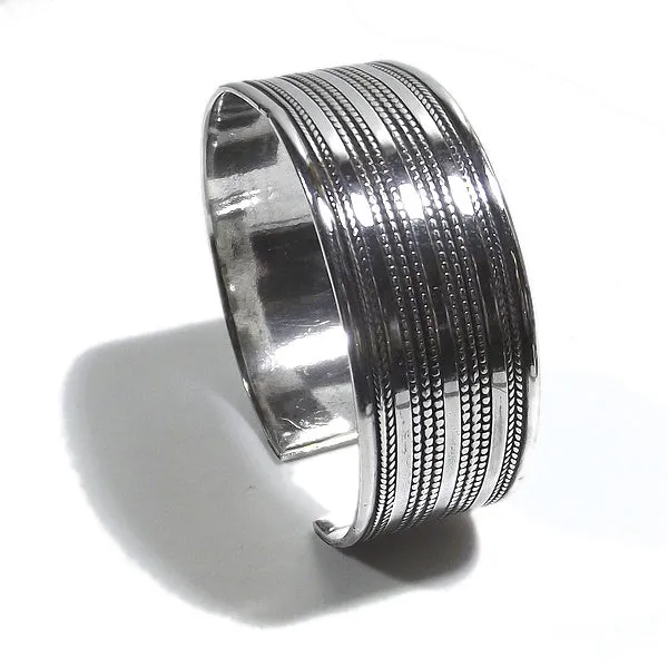 Bracciale etnico AIDA in argento da UOMO o DONNA - rigido