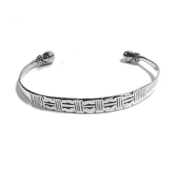 Bracciale etnico ANCHALI in argento da UOMO o DONNA - rigido