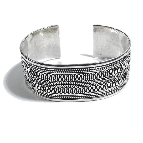 Bracciale etnico TITO in argento da UOMO o DONNA - rigido