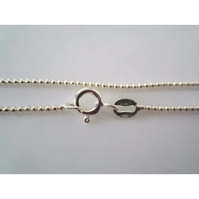 catenina lunga 40 cm in argento 925 sterling pallini lisci di 2 mm made  Italy