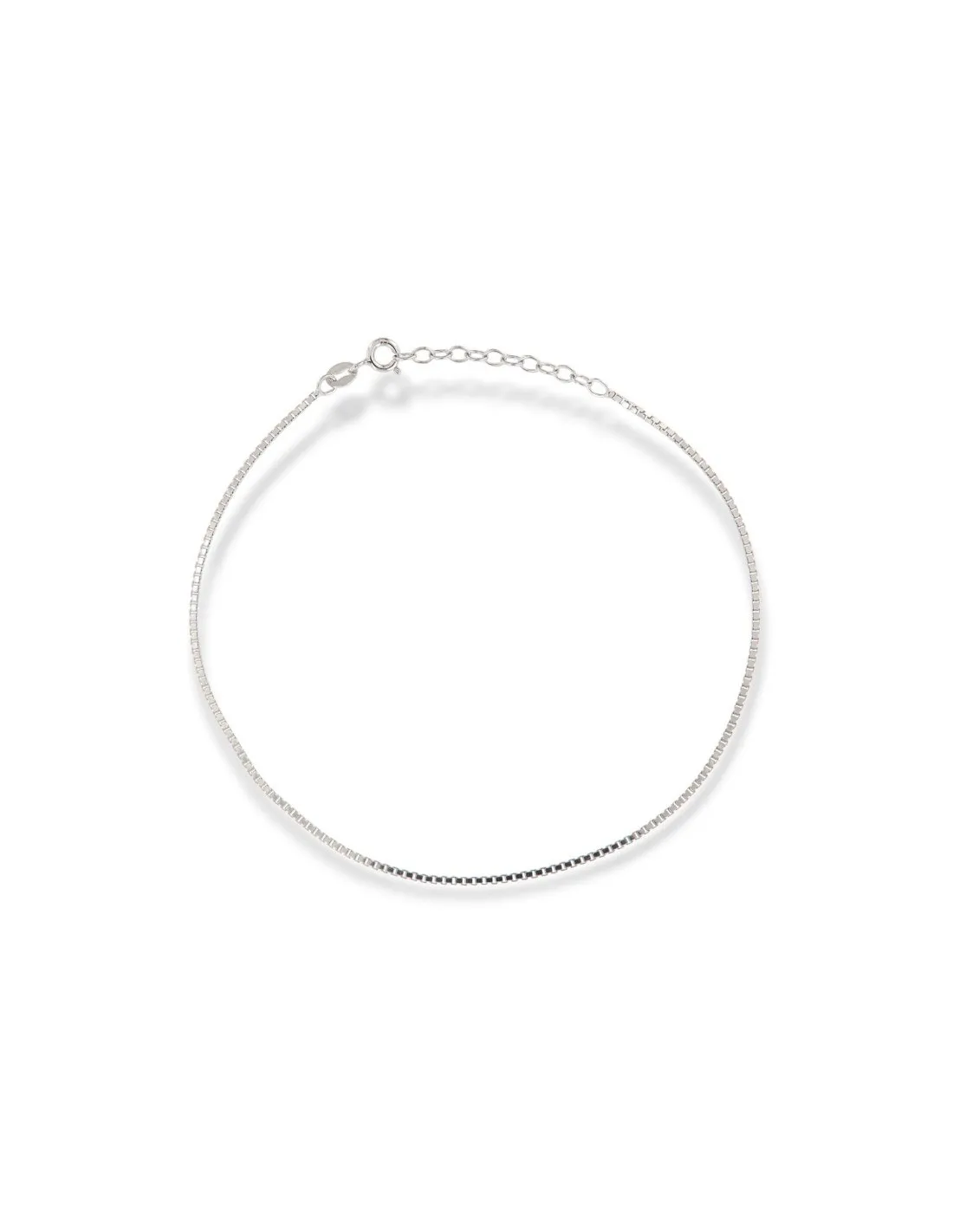 Cavigliera Argento Rodiato Maglia Veneziana